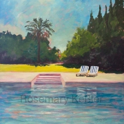 Swimmingpool pink steps