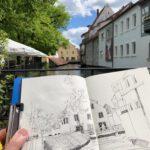 Fischkasten Forchheim, Skizze, Urban Sketch