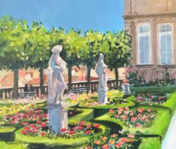 Rosengarten in Juni